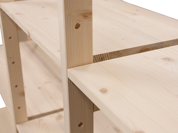 Glad formaat Tonen Stellingkast hout. Snelle levering van houten stellingkasten!